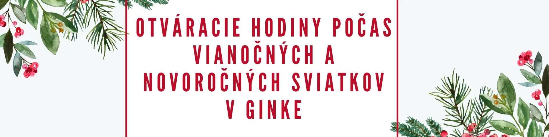 Otváracie hodiny počas sviatkov